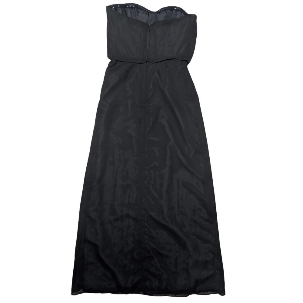 After Six Women's Size 10 Black Elegant Strapless Maxi Dress - Picture 2 of 3